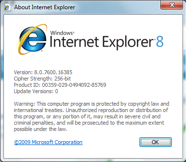 about internet explorer